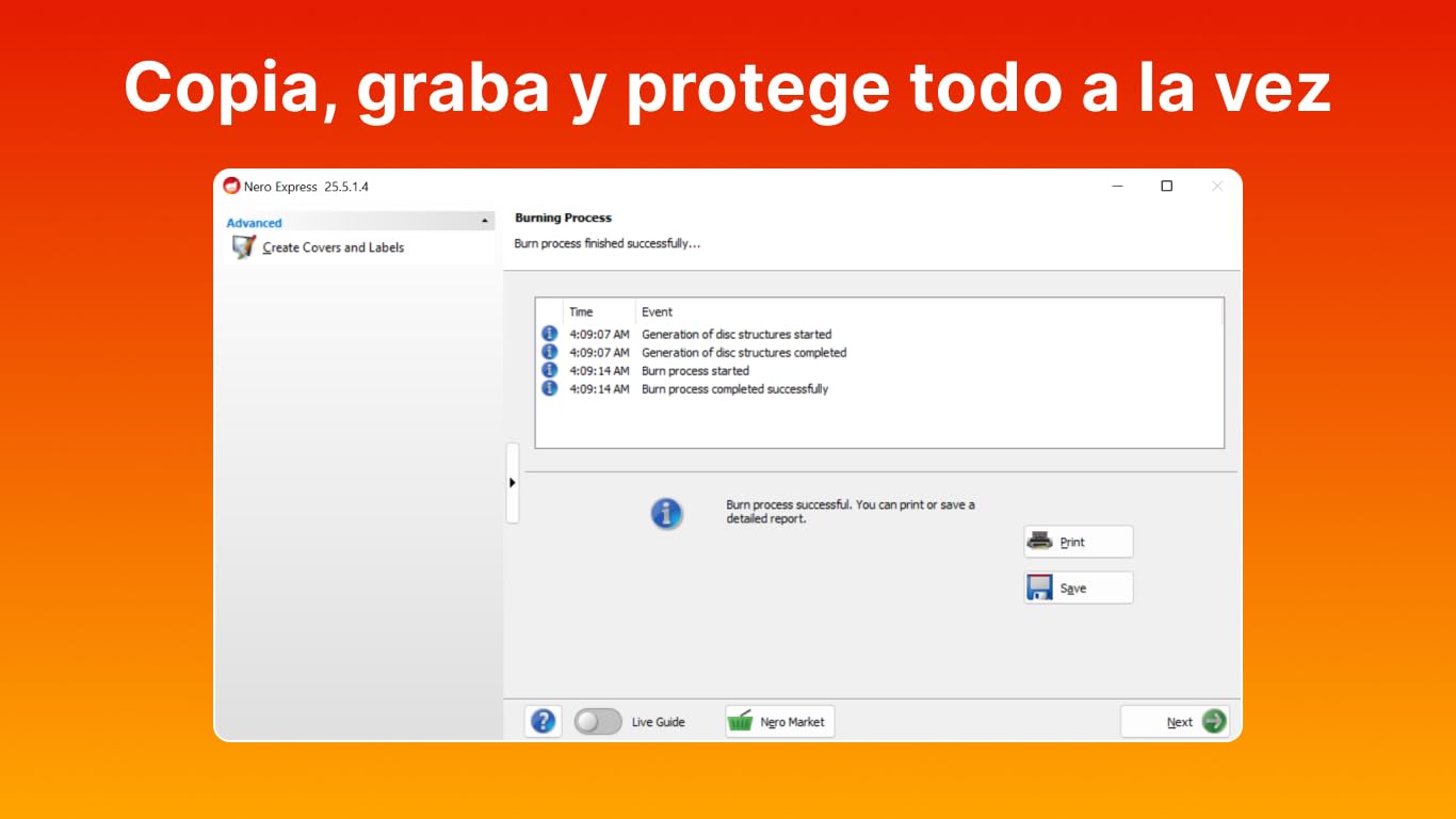 Nero CD Burning and CD Copying | Nero Burning ROM 2025 | Software de grabación de CD | Grabar - Copiar - Copia de seguridad | Licencia ilimitada | 1 PC | Windows 11 / 10 / 8 / 7