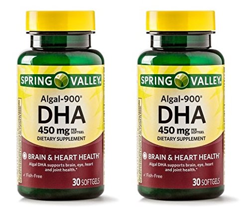 Spring Valley - ALGAL-900, DHA 450 mg, 30 Softgels (Pack of 2)