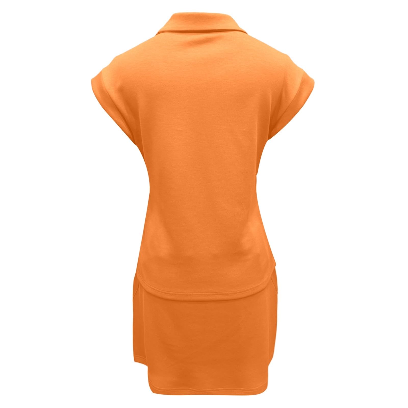 Rock Damen Sportliches Outfit mit Rockanzug für Damen mit kurzen Ärmeln klassischem Kragen. Ideal für sportliche Aktivitäten im Frühling Sommer. Pflegeleicht moderner Stil.