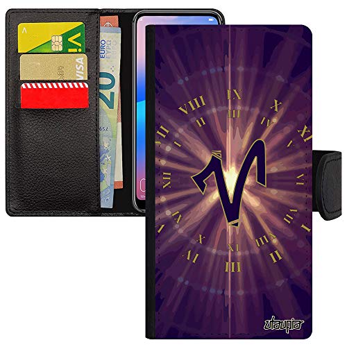 Coque iPhone 12 Pro soleil ascendant bélier cuir violet