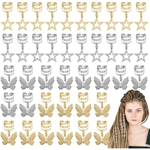 40 Pack Star and Butterfly Hair Clips Cover