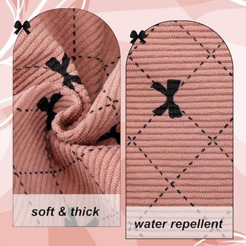 Image of Bow Tote Bag for Women Large Capacity Shoulder Bag with Pockets and Zipper Cute Coquette Bow Handbag for Work Travel Gym