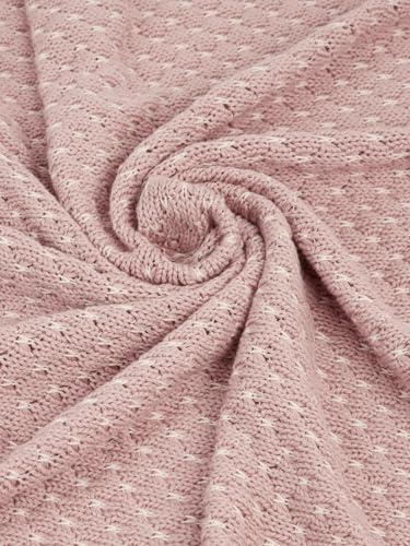 Image of haus & kinder Knitted Baby Blanket with Toy, Breathable Baby Blankets Newborn, Baby Blanket for 0-2 Years, Cozy Blankets for Crib, Nursery & Stroller, New Born Baby Essentials | Blossom