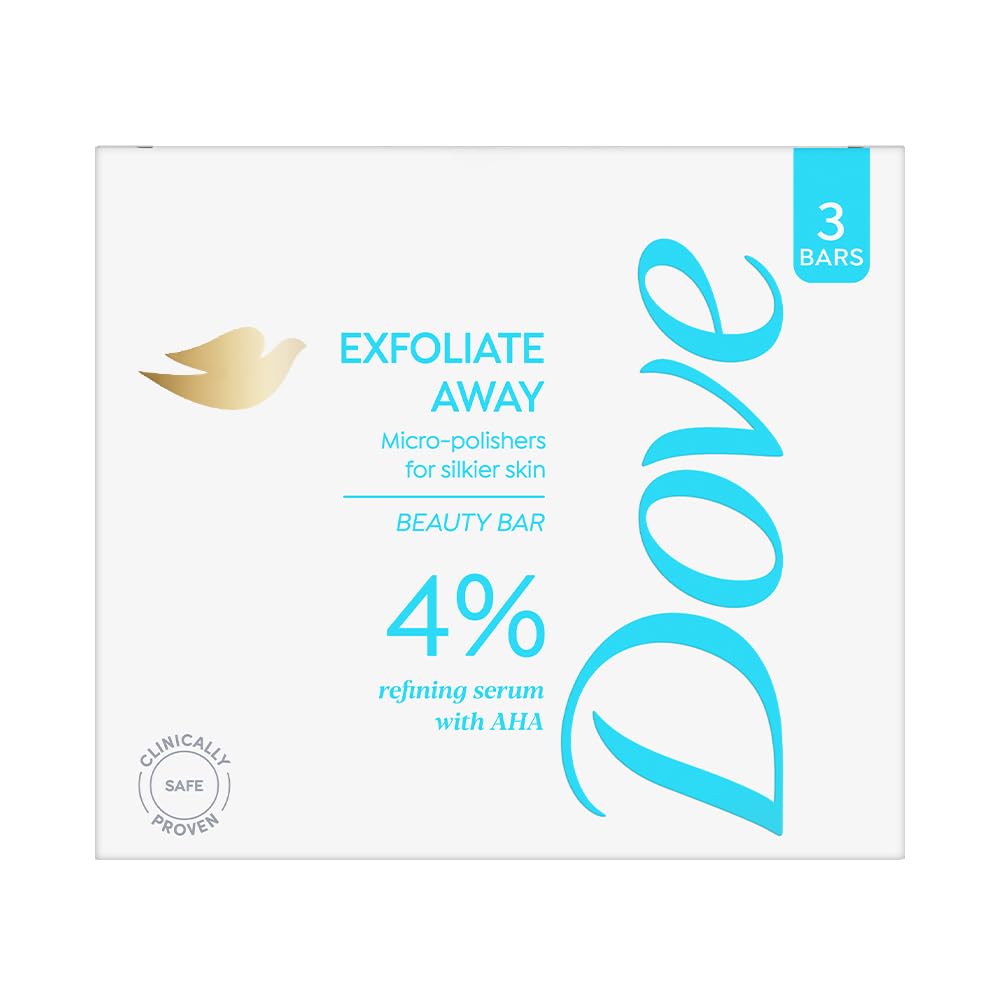 Dove Exfoliate Away Serum Beauty Bar | 4% Refining Serum + AHA | Micro-polishes for silkier skin | Paraben & SLS free | 375g (125g x 3)-image-15