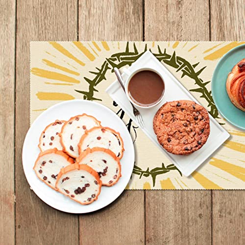 Sets de table lavables en tissu Oxford isolant thermique pour protéger votre table - 7
