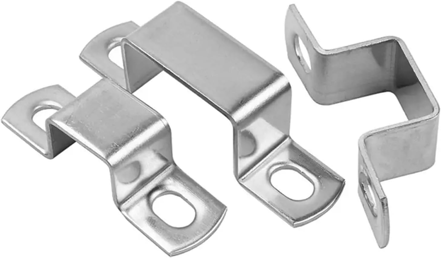 Square Pipe Holding Clamp, Saddle Clip Horseback Hose Clamp M-Shaped U-Shaped Square Rectangle Plumbing Tightening Ohm Tube Card Fastening Buckles 5PCS(35x35)