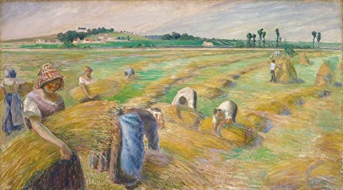 Toile enroulée La moisson Pissarro grand format pour habiller un grand mur vide