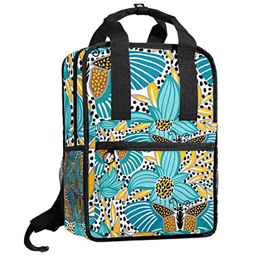 Sac à dos pour garçons motif floral tropical blanc taille unique ajustable