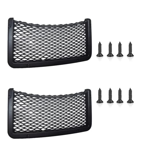 Filet de voiture lot de 2 rangements de poche universels avec vis 11x23 cm pour auto et camping-car