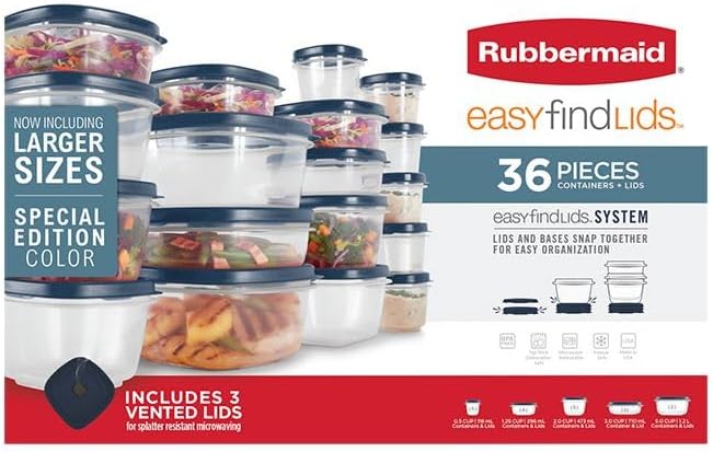 easyfindLids (36 pieces), Blue