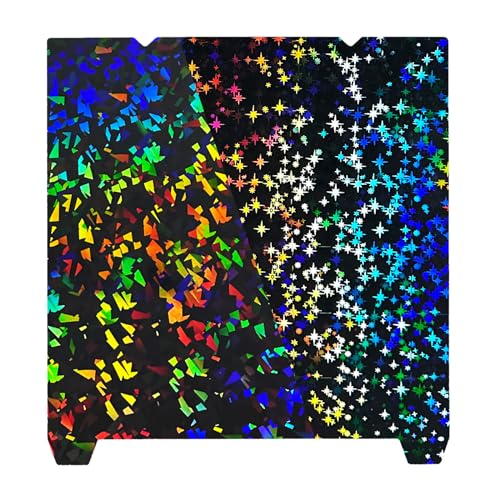 IdeaFormer Smooth Rainbow Confetti+Galaxy PEF Druckplatte 235x235mm, Federstahl PEF Build Plate Keine Magnetisch Druckbett für Creality K1C/K1/K1 SE/Ender 3 V3 SE/KE/Ender 3 S1/Pro/Ender 5 S1