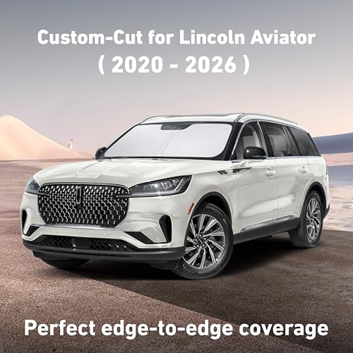 Image of EcoNour Windshield Sunshade Compatible for Lincoln Aviator 2020-2024 2025 2026, Sun Visor for Front Windshield & Window Sun Shade Cover, UV Heat Blocker & Protector, Car Accessories