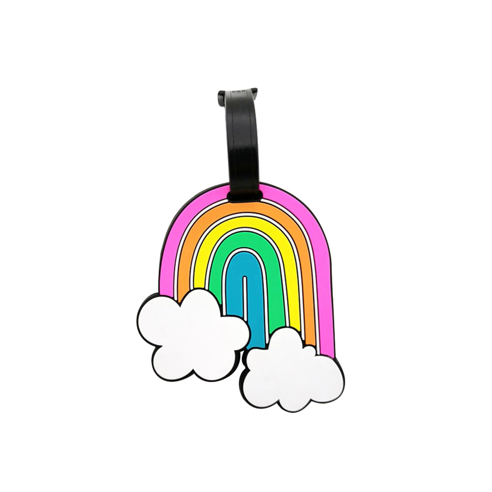 Rainbow Cloud Luggage Tag Silicone Travel Suitcase Bag Identifiers Baggage Tag Personalized Labels for TSA Approved Cruise