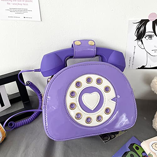 Yitengteng Women's Shoulder Bag,novelty Telephone Purse Simulation Rotary Phone Messenger Bag2