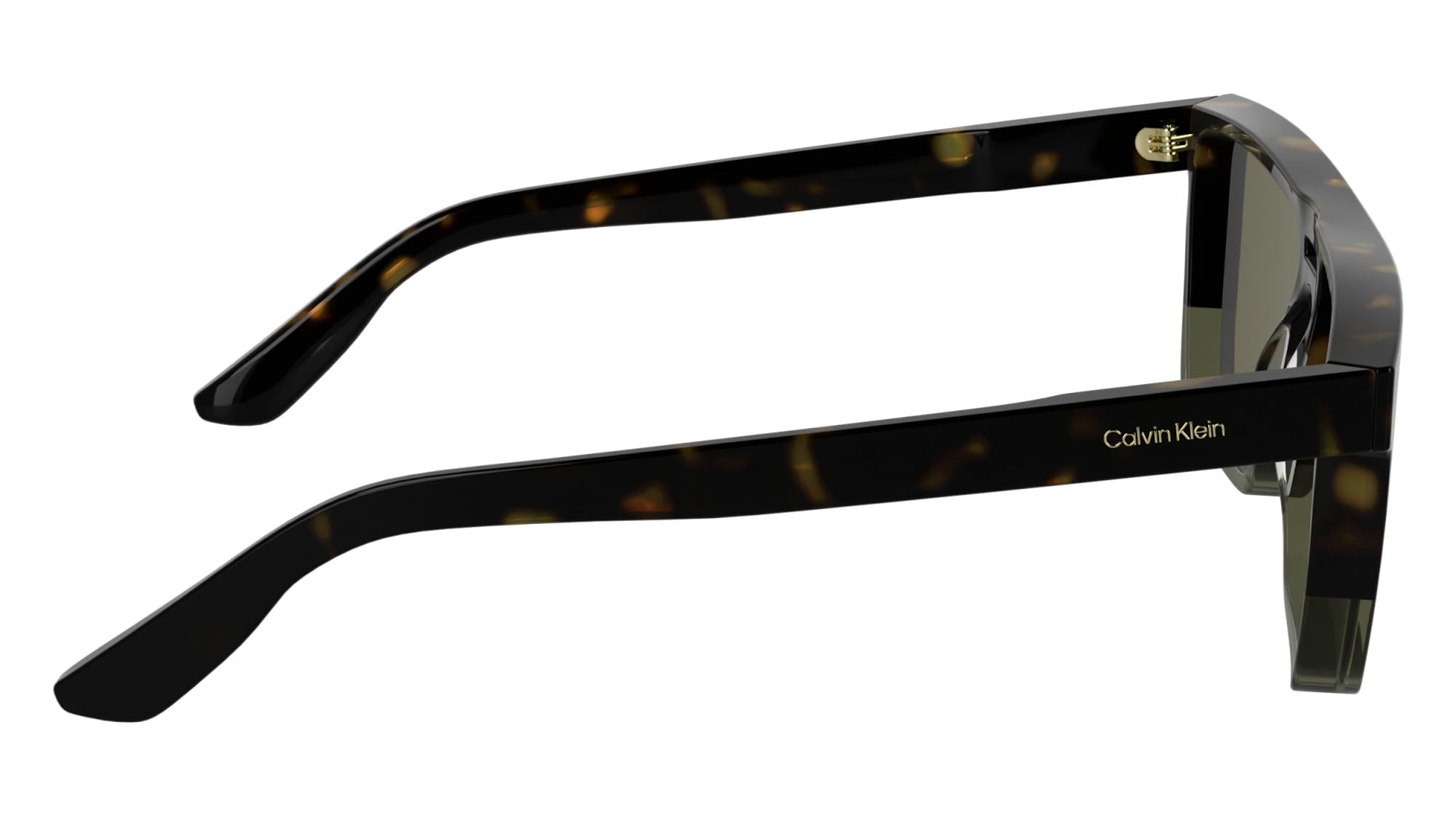 Calvin Klein Men's Sunglasses CK25501S - Dark Havana/Khaki with Solid Brown Lens