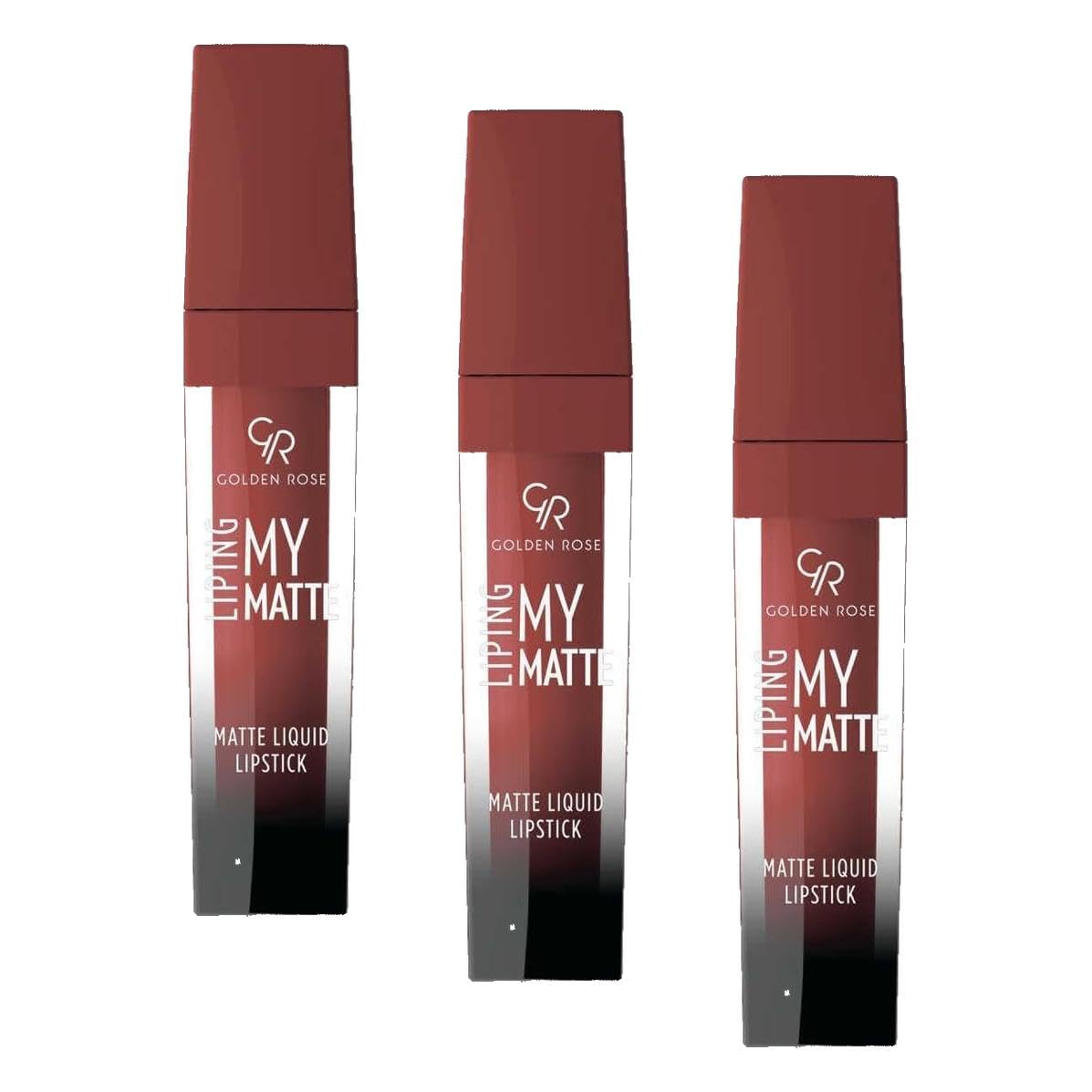 Golden Rose Liping My Matte Likit Ruj No: 27 - Suya Dayanıklı Ultra Mat Ruj (3 paketi)