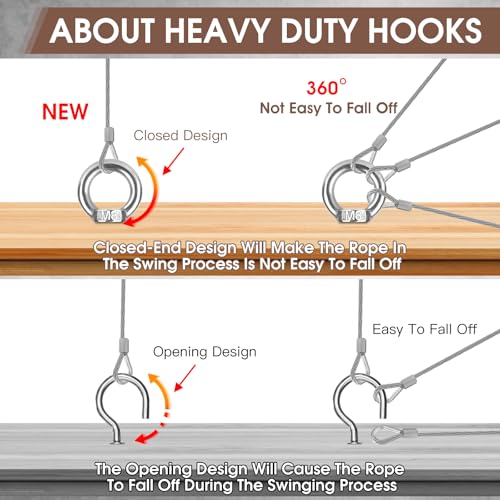 4 Stück Ringschraube M8, 304 Edelstahl Heavy Duty Ösenschrauben, Lang Ösenschraube M8 x 80mm Augenschraube für Hängematten, Markisen, Hängesessel, Schaukelstühle, Festkabel, Blumenampel