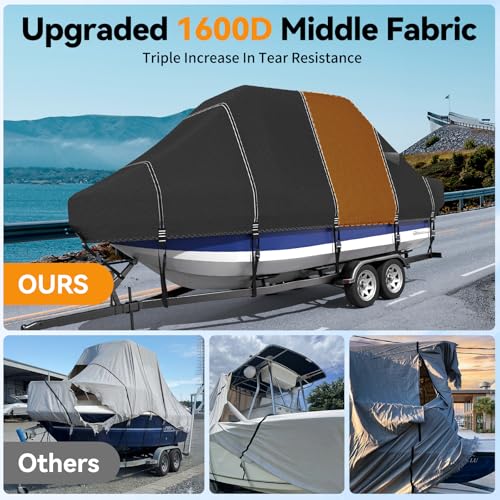 1600D+1200D T-Top Boat Cover