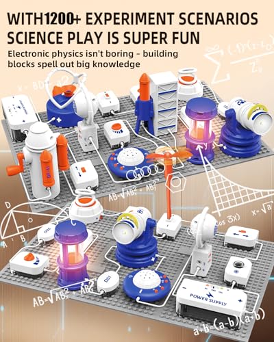 Image of Science STEM Kits for Kids, Electronics Exploration Kit, 66 Pcs DIY Circuit Parts, Over 1200 Projects, STEM Educational Toy Gifts for Kids Boys Girls Ages 3 4 5 6 7 8 9 10 11 12, Color Project Manual