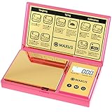 MAXUS Digital Gram Scale with 200g x 0.01g Capacity, Stylish Pink Plated Shining Cover and Platform,