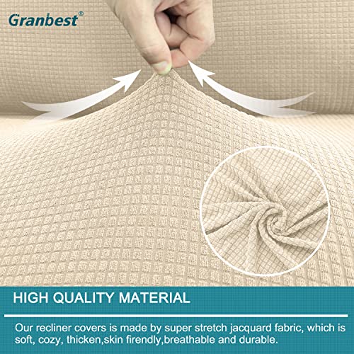 Granbest Water Repellent Futon Cover High Stretch Armless Sofa Covers Foldable Sofa Bed Covers Jacquard Futon Slipcover Waterproof Furniture Protector for Kids Pets (Futon - Image 4