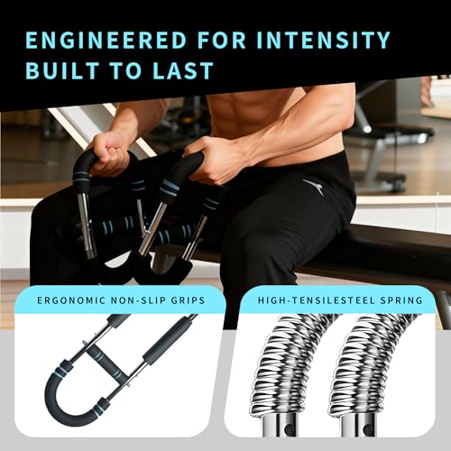 Aktivio Twister Arm Trainer 40-90Lbs Adjustable Portable Chest Workout Equipment for Men & Women, Upper Body Strength Training, Forearm Exerciser, Detachable Fitness Equipment for Home Workout
