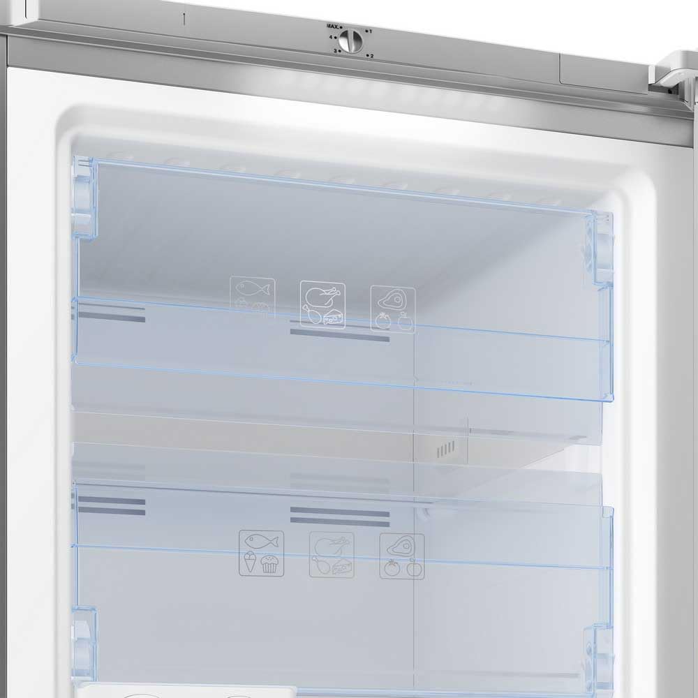 Beko RFNE290L41WN - Congelador Vertical, No Frost, Clase Energetica E, Mecánico, 5 cajones + 2 tapas, Color Blanco