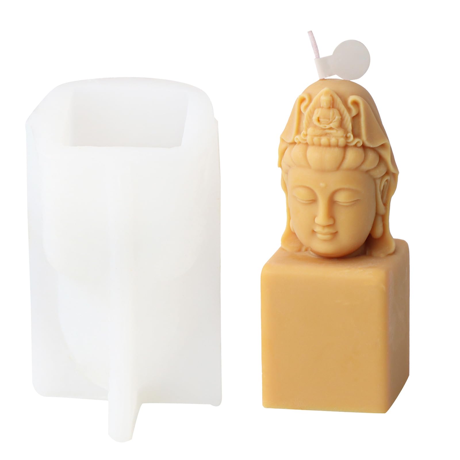 Jazuaiao Mold Buddhas Head Resin Decoration Epoxy Scented Soap Silicone Epoxy for Scented Making