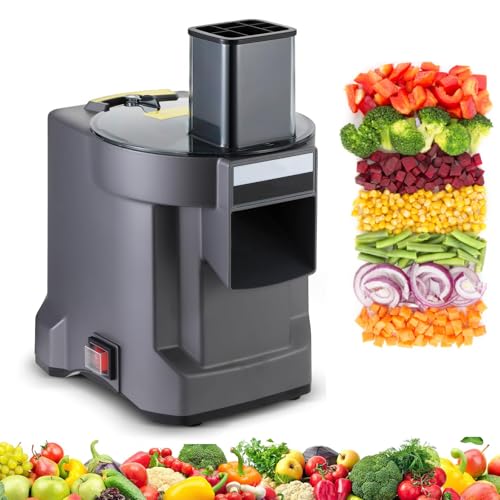 Procesador De Alimentos Comercial, Cortadora Eléctrica De Verduras, Picadora Multifuncional, Cortadora Profesional De Frutas Y Verduras Con 3 Cuchillas De Acero Inoxydable,220V