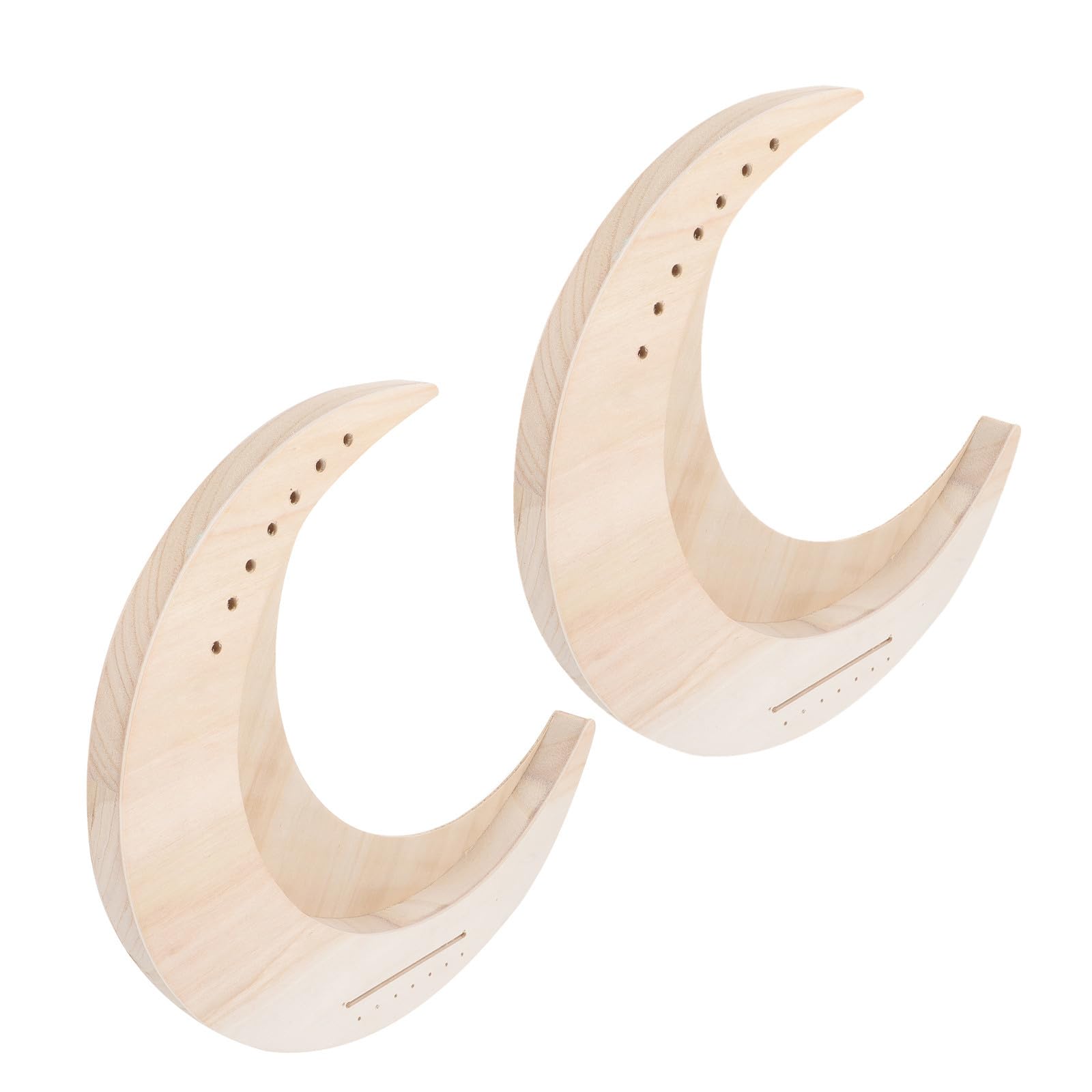 2 Sets Holzmondförmige DIY Harfe aus Holz mit Elegantem Design und Tragbarer für Musikalische Anfänger und Liebhaber