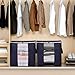 Lifewit Clothes Storage Bag 90L Large Capacity Organizer with Reinforced Handle Thick Fabric for Comforters, Blankets, Bedding, Foldable with Sturdy Zipper, Clear Window, 3 Pack, Blue