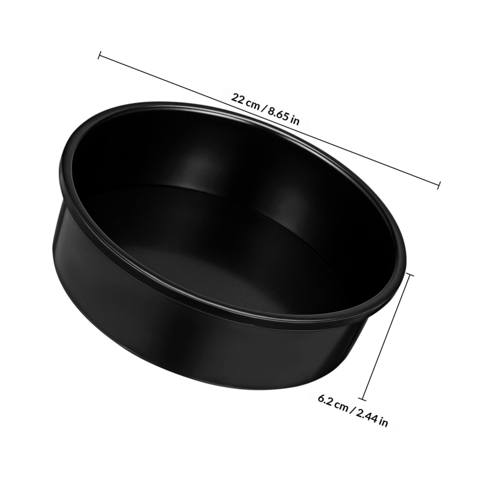 3 Piezas Molde para Tartas Redondo Negro de 8 Pulgadas
