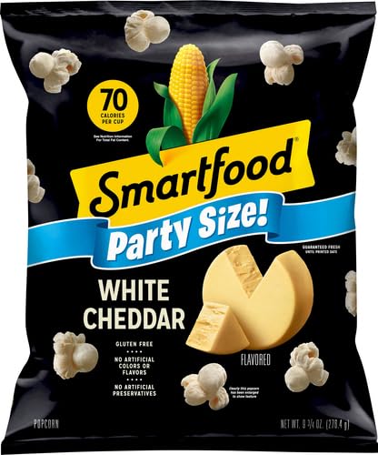 Smartfood Popcorn, White Cheddar, Gluten Free, 9.75oz Party Size Bag