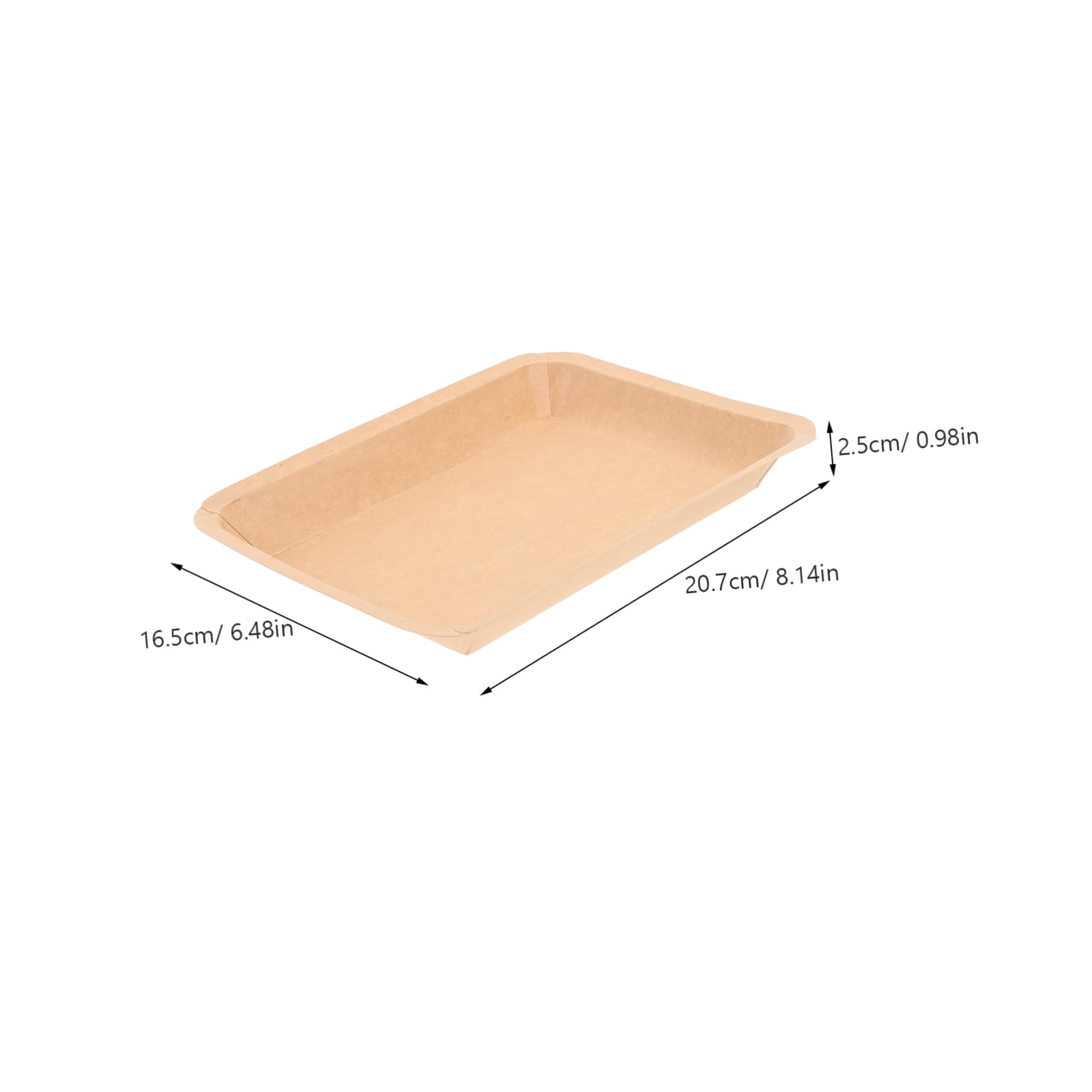 Homoyoyo Bandejas Desechables de Papel Kraft Resistentes y Fáciles de Transportar 50 para Barbacoa y Mariscos Ideales para Restaurantes y Actividades Grandes