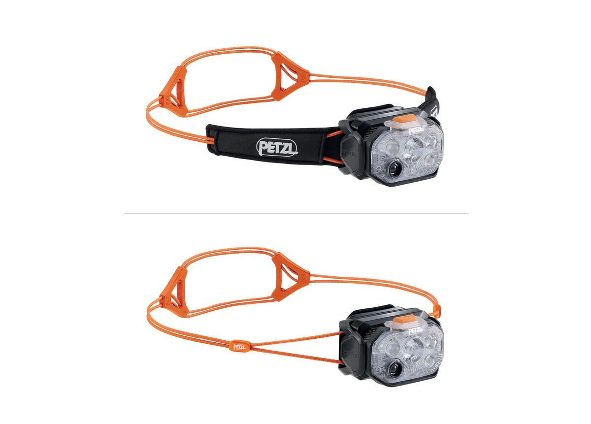 PETZL Swift RL - Lámpara frontal ligera y recargable, 1200 lúmenes, color: Negro