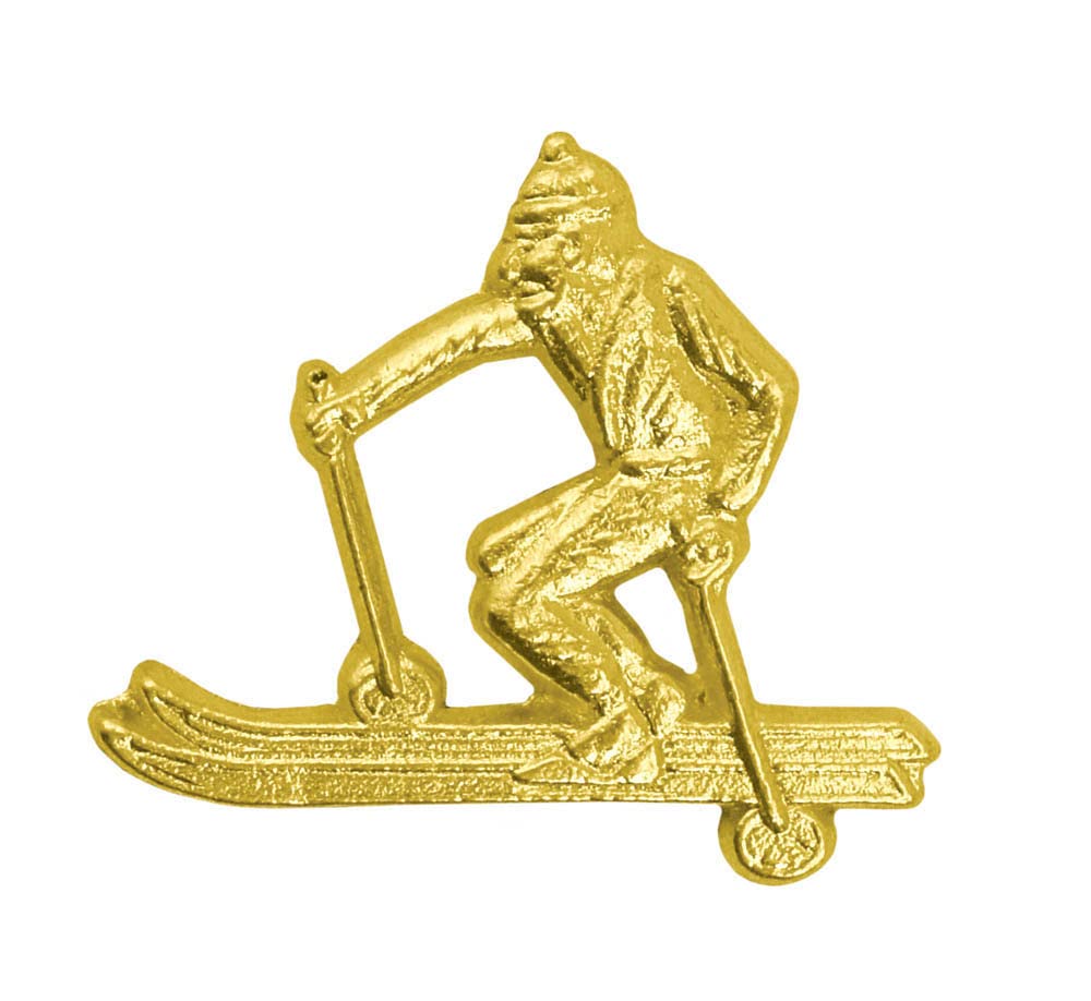 Sports Chenille Lapel Pins: 44 Varieties - Bright Gold - Unisex - Clutch Back