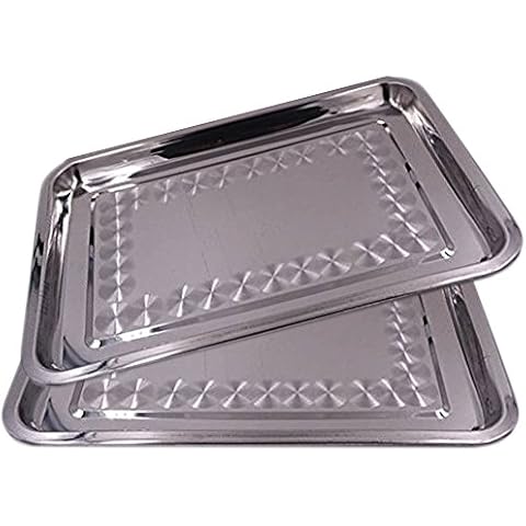 DEL Stainless Steel Serving Tray Set Cover