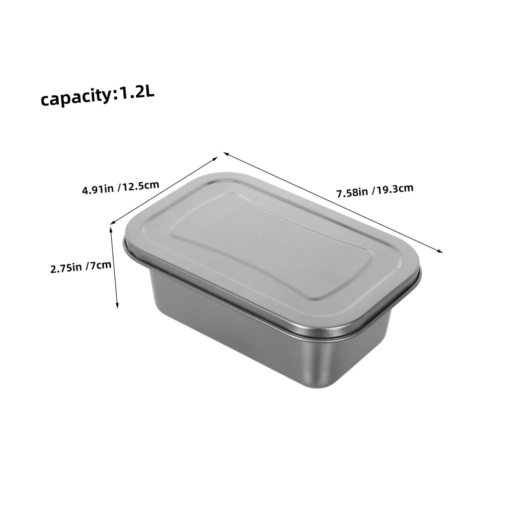 Contenitori per Gelato Set da 3 in Acciaio Inossidabile da 1,2 con Coperchio Ermetico per Conservare Dessert e Snack nel Freezer e Frigorifero