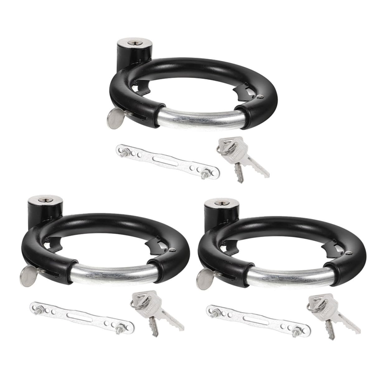 Happyyami Cycling Bike Lock 3 Pack of Bicycle Locks for Mountain Bike Scooter and Motorcycle