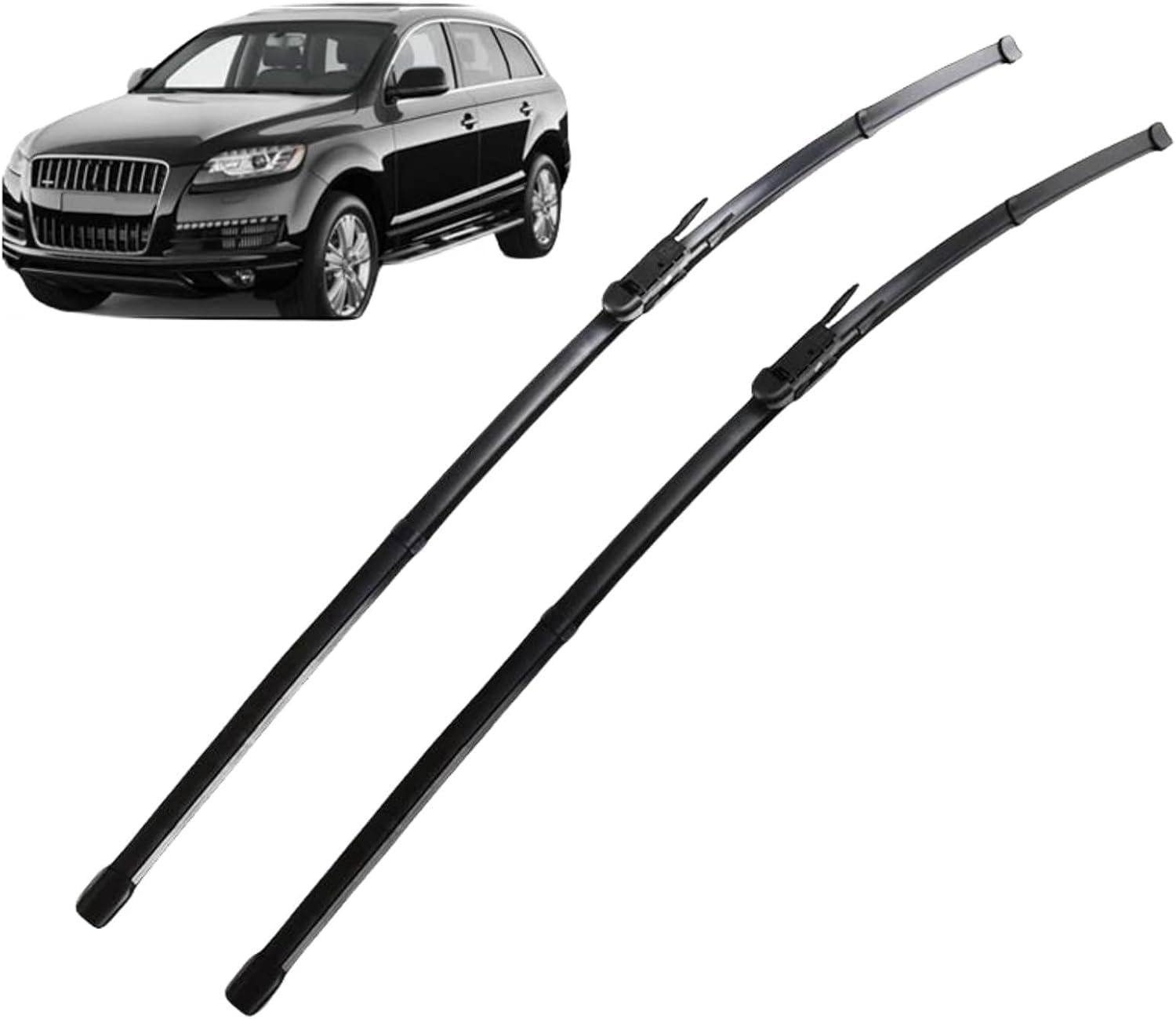 ZhangXD Front Windscreen Wipers For Audi Q7 MK1 2006-2016, Windshield Window Brush Front Wiper Blades All-Weather Replacement Set Easy Installation