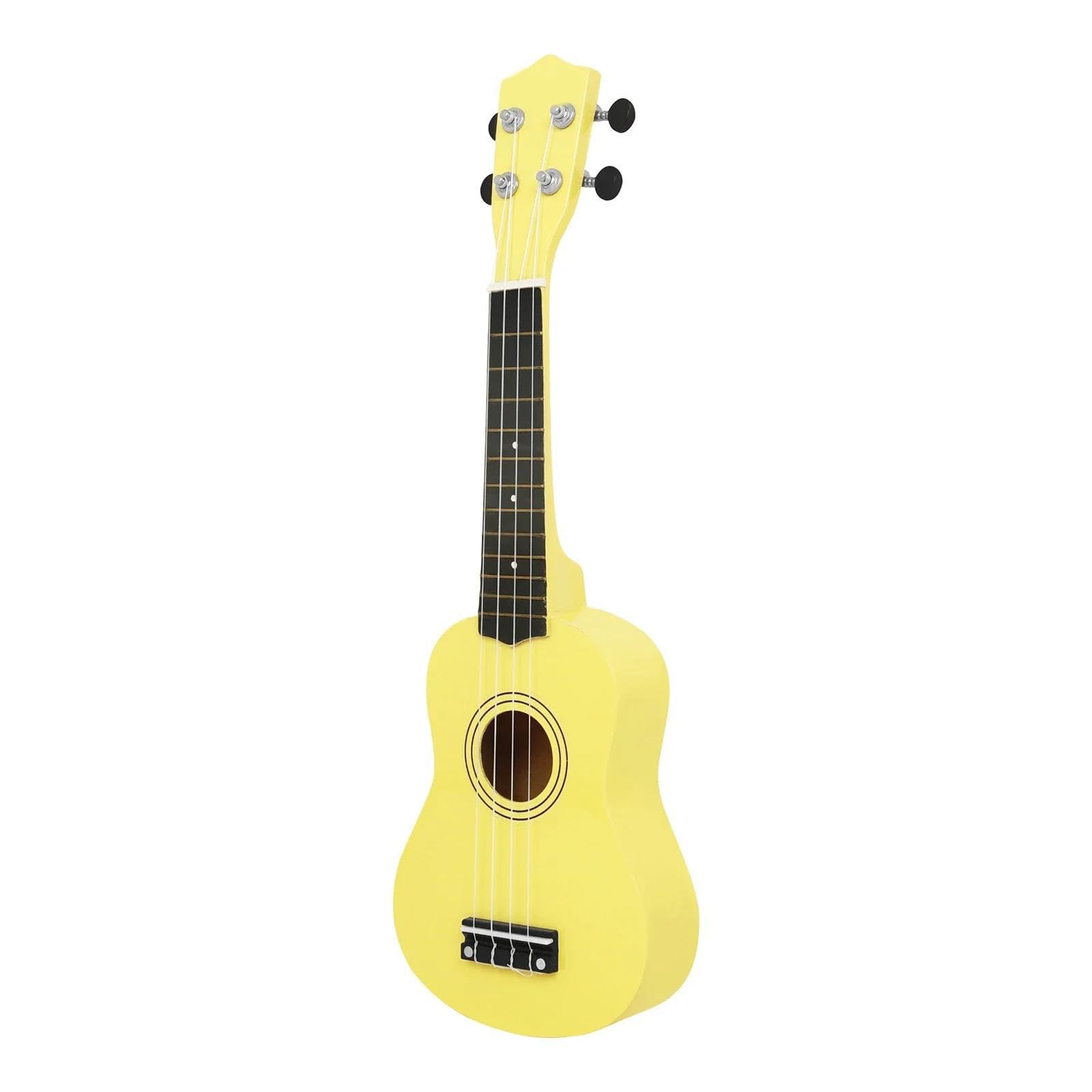 21 calowy 4 strunowy Ukulele Dla Początkujących Hawajski Mini Instrument Gitarowy Początkujący Ukulele(Yellow)
