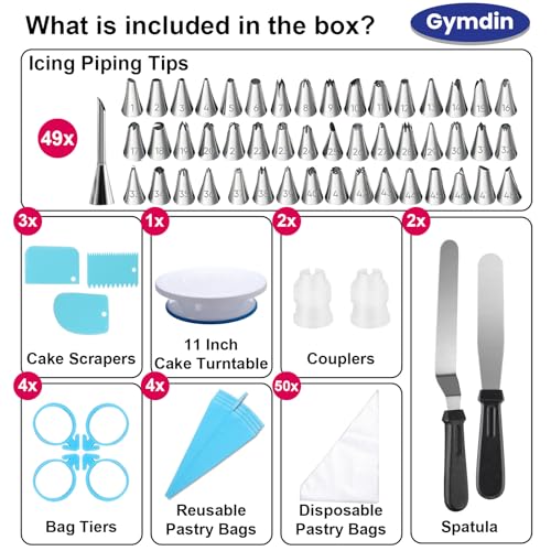 45% Off Gymdin 222-Piece Cake Decorating Kit with Code 9Z4IOUKW