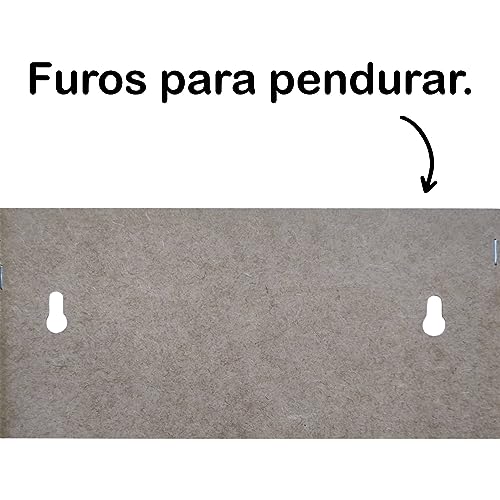 Moldura Expositora Caixa Alta para Folhas de Desenhos A4-1,5x4,5 - Horizontal (31,5x22,5cm, Branco)