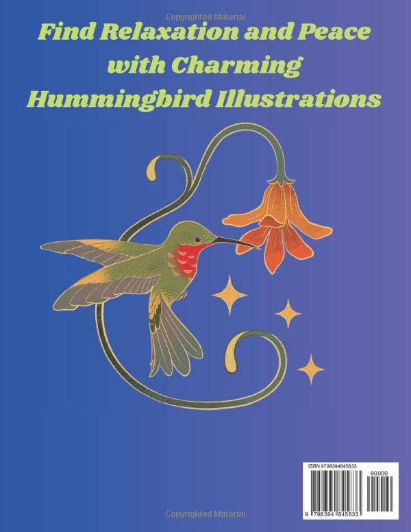 Miniatura 2 de Cute Hummingbird Coloring Book for Adults Find Relaxation and Peace with Charming Humingbird Illustrations