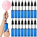 Honoson 16 Pcs 9 Inch Portable Hand Balloon Pump Hand Air Pump for Balloons, 2 Way Dual Action Manual Balloon Inflator for Birthday Party Decoration Exercise Ball Yoga Balls Pool Floats, Blue