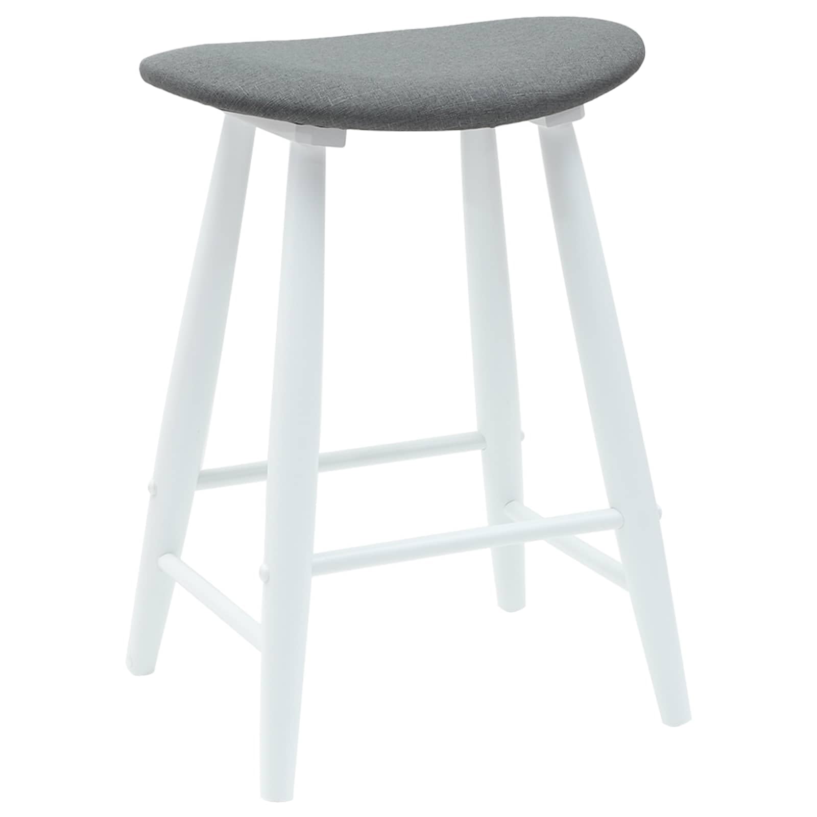 Juego de 2 sillas de comedor, color blanco, 46 x 37 x 63 cm, madera de caucho maciza, para una experiencia de asiento cómoda