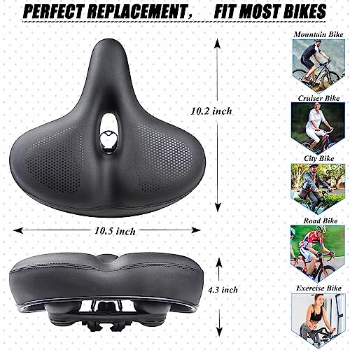 image for Gincleey Oversized Bike Seat for Men and Women,Comfortable Bicycle Sad