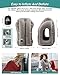 JefDiee Inflatable Travel Pillow, Airplane Neck Pillow Comfortably Supports Head and Chin for Airplanes, Trains, Cars Office Napping on The Tray Table (Grey)