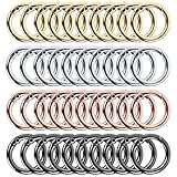 Pavlleen 40 Pezzi Scatto Molla Rotonda,Moschettoni A Scatto In Lega Zinco,26mm Moschettone,Anello Portachiavi,per Zaini,Portafogli,Artigianato