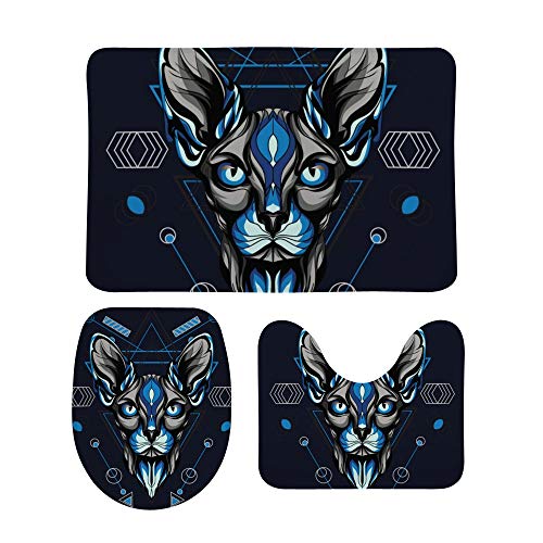 Tapis de bain doux Sphinx Cat idéal pour sortie de douche sécurisée